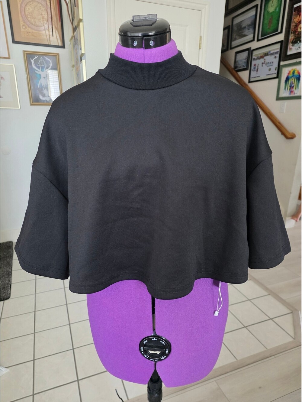 Womens black Misguided top size Medium